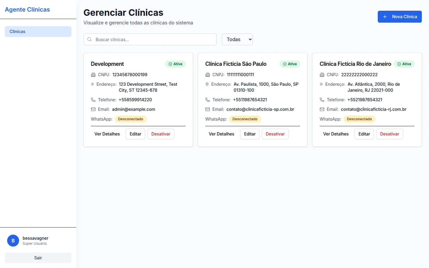 Agente Clínicas screenshot